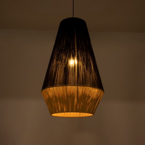 GloboStar® CAMUY 02080 Boho Φωτιστικό Οροφής Μονόφωτο 1 x E27 AC220-240V IP20 - Φ50 x Υ80cm - Μαύρο με Μπεζ Λεπτό Νήμα Βαμβακερό Πλέγμα Καμπάνα - 5 Χρόνια Εγγύηση Διακόσμηση - Φως - Χαλιά GloboStar® CAMUY 02080 Boho Φωτιστικό Οροφής Μονόφωτο 1 x E27 AC220-240V IP20 - Φ50 x Υ80cm - Μαύρο με Μπεζ Λεπτό Νήμα Βαμβακερό Πλέγμα Καμπάνα - 5 Χρόνια Εγγύηση Διακόσμηση - Φως - Χαλιά
