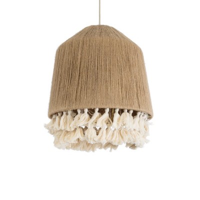 GLOBOSTAR® PUERTORICO 02092 Boho Κρεμαστό Φωτιστικό Οροφής με Ντουί 1 x E27 AC 220-240V IP20 - Μπεζ & Λευκό - Μ40 x Π40 x Υ45cm GLOBOSTAR® PUERTORICO 02092 Boho Κρεμαστό Φωτιστικό Οροφής με Ντουί 1 x E27 AC 220-240V IP20 - Μπεζ & Λευκό - Μ40 x Π40 x Υ45cm