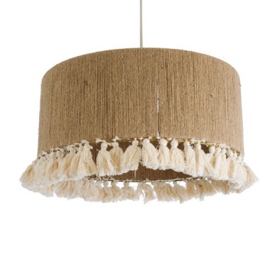 GLOBOSTAR® PUERTORICO 02094 Boho Κρεμαστό Φωτιστικό Οροφής με Ντουί 1 x E27 AC 220-240V IP20 - Μπεζ & Λευκό - Μ50 x Π50 x Υ27cm GLOBOSTAR® PUERTORICO 02094 Boho Κρεμαστό Φωτιστικό Οροφής με Ντουί 1 x E27 AC 220-240V IP20 - Μπεζ & Λευκό - Μ50 x Π50 x Υ27cm