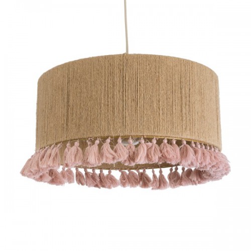 GloboStar® PUERTORICO 02096 Boho Κρεμαστό Φωτιστικό Οροφής Μονόφωτο 1 x E27 AC220-240V IP20 - Φ50 x Υ27cm - Μπεζ με Ροζ Λεπτό Νήμα Πλέγμα Βαμβακερό Καπέλο - 5 Χρόνια Εγγύηση Διακόσμηση - Φως - Χαλιά GloboStar® PUERTORICO 02096 Boho Κρεμαστό Φωτιστικό Οροφής Μονόφωτο 1 x E27 AC220-240V IP20 - Φ50 x Υ27cm - Μπεζ με Ροζ Λεπτό Νήμα Πλέγμα Βαμβακερό Καπέλο - 5 Χρόνια Εγγύηση Διακόσμηση - Φως - Χαλιά