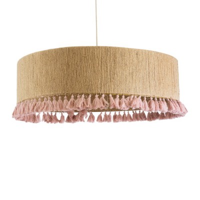 GLOBOSTAR® PUERTORICO 02097 Boho Κρεμαστό Φωτιστικό Οροφής με Ντουί 3 x E27 AC 220-240V IP20 - Μπεζ & Ροζ - Μ80 x Π80 x Υ27cm GLOBOSTAR® PUERTORICO 02097 Boho Κρεμαστό Φωτιστικό Οροφής με Ντουί 3 x E27 AC 220-240V IP20 - Μπεζ & Ροζ - Μ80 x Π80 x Υ27cm