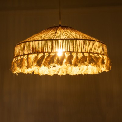 GloboStar® MAZU 02098 Boho Κρεμαστό Φωτιστικό Οροφής Μονόφωτο 1 x E27 AC220-240V IP20 - Φ50 x Υ25cm - Μπεζ με Λευκό Λεπτό Νήμα Πλέγμα Βαμβακερό Καπέλο - 5 Χρόνια Εγγύηση Διακόσμηση - Φως - Χαλιά GloboStar® MAZU 02098 Boho Κρεμαστό Φωτιστικό Οροφής Μονόφωτο 1 x E27 AC220-240V IP20 - Φ50 x Υ25cm - Μπεζ με Λευκό Λεπτό Νήμα Πλέγμα Βαμβακερό Καπέλο - 5 Χρόνια Εγγύηση Διακόσμηση - Φως - Χαλιά