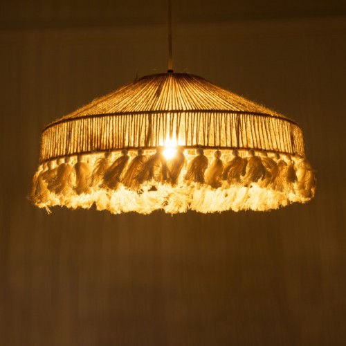 GloboStar® MAZU 02098 Boho Κρεμαστό Φωτιστικό Οροφής Μονόφωτο 1 x E27 AC220-240V IP20 - Φ50 x Υ25cm - Μπεζ με Λευκό Λεπτό Νήμα Πλέγμα Βαμβακερό Καπέλο - 5 Χρόνια Εγγύηση Διακόσμηση - Φως - Χαλιά GloboStar® MAZU 02098 Boho Κρεμαστό Φωτιστικό Οροφής Μονόφωτο 1 x E27 AC220-240V IP20 - Φ50 x Υ25cm - Μπεζ με Λευκό Λεπτό Νήμα Πλέγμα Βαμβακερό Καπέλο - 5 Χρόνια Εγγύηση Διακόσμηση - Φως - Χαλιά