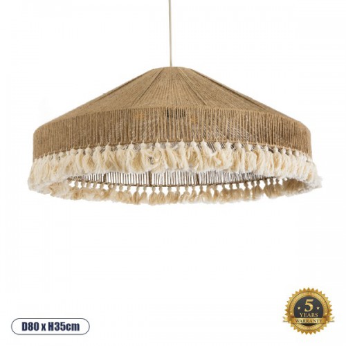 GloboStar® MAZU 02099 Boho Κρεμαστό Φωτιστικό Οροφής Τριφωτο 3 x E27 AC220-240V IP20 - Φ80 x Υ35cm - Μπεζ με Λευκό Λεπτό Νήμα Πλέγμα Βαμβακερό Καπέλο - 5 Χρόνια Εγγύηση Διακόσμηση - Φως - Χαλιά GloboStar® MAZU 02099 Boho Κρεμαστό Φωτιστικό Οροφής Τριφωτο 3 x E27 AC220-240V IP20 - Φ80 x Υ35cm - Μπεζ με Λευκό Λεπτό Νήμα Πλέγμα Βαμβακερό Καπέλο - 5 Χρόνια Εγγύηση Διακόσμηση - Φως - Χαλιά