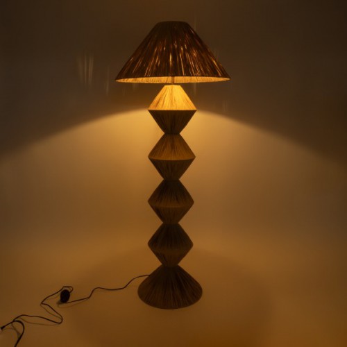 GloboStar® LUANA 02108 Boho Επιδαπέδιο Φωτιστικό Μονόφωτο 1 x E27 AC220-240V IP20 - Φ60 x Υ150cm - Μπεζ Ξύλινο Ρατάν Πλέγμα - 5 Χρόνια Εγγύηση Διακόσμηση - Φως - Χαλιά GloboStar® LUANA 02108 Boho Επιδαπέδιο Φωτιστικό Μονόφωτο 1 x E27 AC220-240V IP20 - Φ60 x Υ150cm - Μπεζ Ξύλινο Ρατάν Πλέγμα - 5 Χρόνια Εγγύηση Διακόσμηση - Φως - Χαλιά