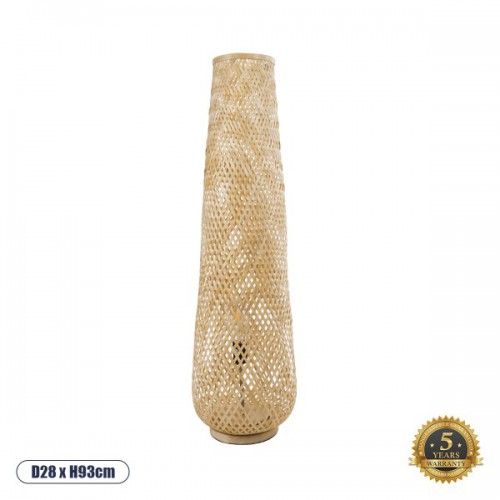GloboStar® MAMIZU 02109 Boho Επιδαπέδιο Φωτιστικό Μονόφωτο 1 x E27 AC220-240V IP20 - Φ28 x Υ93cm - Μπεζ Ξύλινο Ρατάν Πλέγμα - 5 Χρόνια Εγγύηση Διακόσμηση - Φως - Χαλιά GloboStar® MAMIZU 02109 Boho Επιδαπέδιο Φωτιστικό Μονόφωτο 1 x E27 AC220-240V IP20 - Φ28 x Υ93cm - Μπεζ Ξύλινο Ρατάν Πλέγμα - 5 Χρόνια Εγγύηση Διακόσμηση - Φως - Χαλιά