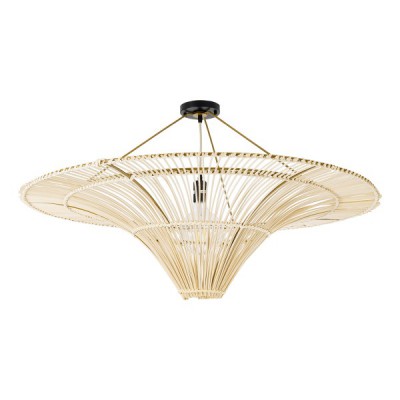 GLOBOSTAR® PALERMO 02153 Boho Φωτιστικό Οροφής με Ντουί 1 x E27 AC 220-240V IP20 - Μπεζ - Μ100 x Π100 x Υ55cm GLOBOSTAR® PALERMO 02153 Boho Φωτιστικό Οροφής με Ντουί 1 x E27 AC 220-240V IP20 - Μπεζ - Μ100 x Π100 x Υ55cm