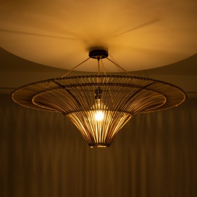 GloboStar® PALERMO 02153 Boho Φωτιστικό Οροφής Μονόφωτο 1 x E27 AC220-240V IP20 - Φ100 x Υ55cm - Μπεζ Ξύλινο Μπαμπού Πλέγμα - 5 Χρόνια Εγγύηση Διακόσμηση - Φως - Χαλιά GloboStar® PALERMO 02153 Boho Φωτιστικό Οροφής Μονόφωτο 1 x E27 AC220-240V IP20 - Φ100 x Υ55cm - Μπεζ Ξύλινο Μπαμπού Πλέγμα - 5 Χρόνια Εγγύηση Διακόσμηση - Φως - Χαλιά