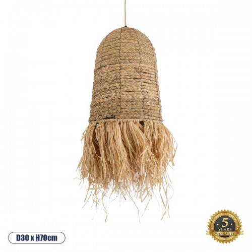 GloboStar® KALENA 02170 Boho Κρεμαστό Φωτιστικό Οροφής Μονόφωτο 1 x E27 AC220-240V IP20 - Φ30 x Υ70cm - Μπεζ Ξύλινο Μπαμπού Πλέγμα Καμπάνα - 5 Χρόνια Εγγύηση Διακόσμηση - Φως - Χαλιά GloboStar® KALENA 02170 Boho Κρεμαστό Φωτιστικό Οροφής Μονόφωτο 1 x E27 AC220-240V IP20 - Φ30 x Υ70cm - Μπεζ Ξύλινο Μπαμπού Πλέγμα Καμπάνα - 5 Χρόνια Εγγύηση Διακόσμηση - Φως - Χαλιά