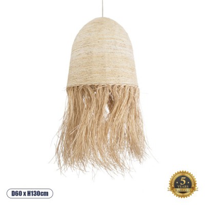 GLOBOSTAR® AREMBEPE 02179 Boho Κρεμαστό Φωτιστικό Οροφής με Ντουί 1 x E27 AC 220-240V IP20 - Μπεζ - Μ60 x Π60 x Υ130cm