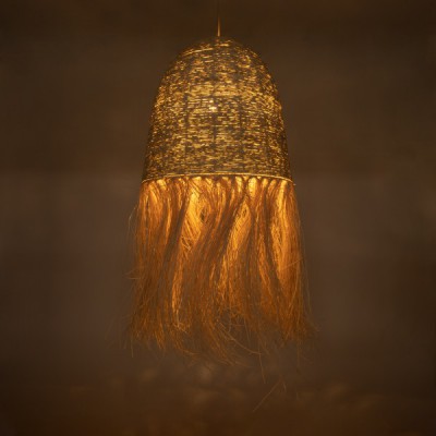 GLOBOSTAR® AREMBEPE 02179 Boho Κρεμαστό Φωτιστικό Οροφής με Ντουί 1 x E27 AC 220-240V IP20 - Μπεζ - Μ60 x Π60 x Υ130cm