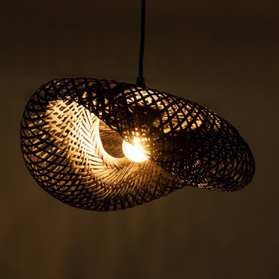 GLOBOSTAR® MEXICO 02200 Boho Κρεμαστό Φωτιστικό Οροφής με Ντουί 1 x E27 AC 220-240V IP20 - Μαύρο - Μ40 x Π30 x Υ13cm GLOBOSTAR® MEXICO 02200 Boho Κρεμαστό Φωτιστικό Οροφής με Ντουί 1 x E27 AC 220-240V IP20 - Μαύρο - Μ40 x Π30 x Υ13cm