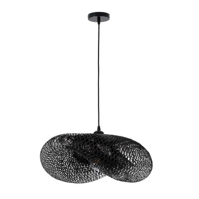 GloboStar® MEXICO 02201 Boho Κρεμαστό Φωτιστικό Οροφής Μονόφωτο 1 x E27 AC220-240V IP20 - Μ65 x Π45 x Υ18cm - Μαύρο Ξύλινο Μπαμπού Πλέγμα - 5 Χρόνια Εγγύηση Διακόσμηση - Φως - Χαλιά GloboStar® MEXICO 02201 Boho Κρεμαστό Φωτιστικό Οροφής Μονόφωτο 1 x E27 AC220-240V IP20 - Μ65 x Π45 x Υ18cm - Μαύρο Ξύλινο Μπαμπού Πλέγμα - 5 Χρόνια Εγγύηση Διακόσμηση - Φως - Χαλιά