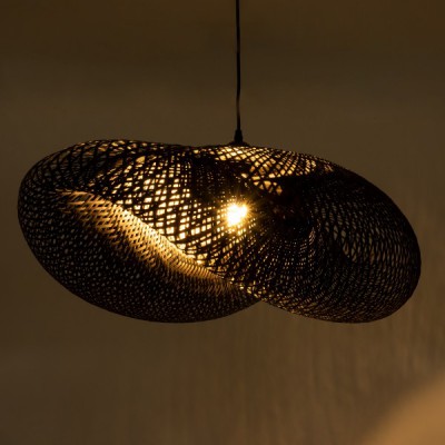 GloboStar® MEXICO 02202 Boho Κρεμαστό Φωτιστικό Οροφής Μονόφωτο 1 x E27 AC220-240V IP20 - Μ85 x Π50 x Υ30cm - Μαύρο Ξύλινο Μπαμπού Πλέγμα - 5 Χρόνια Εγγύηση Διακόσμηση - Φως - Χαλιά GloboStar® MEXICO 02202 Boho Κρεμαστό Φωτιστικό Οροφής Μονόφωτο 1 x E27 AC220-240V IP20 - Μ85 x Π50 x Υ30cm - Μαύρο Ξύλινο Μπαμπού Πλέγμα - 5 Χρόνια Εγγύηση Διακόσμηση - Φως - Χαλιά
