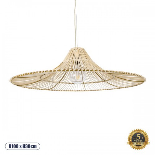 GloboStar® PALERMO 02209 Boho Κρεμαστό Φωτιστικό Οροφής Μονόφωτο 1 x E27 AC220-240V IP20 - Φ100 x Υ30cm - Μπεζ Ξύλινο Μπαμπού Πλέγμα - 5 Χρόνια Εγγύηση Διακόσμηση - Φως - Χαλιά GloboStar® PALERMO 02209 Boho Κρεμαστό Φωτιστικό Οροφής Μονόφωτο 1 x E27 AC220-240V IP20 - Φ100 x Υ30cm - Μπεζ Ξύλινο Μπαμπού Πλέγμα - 5 Χρόνια Εγγύηση Διακόσμηση - Φως - Χαλιά