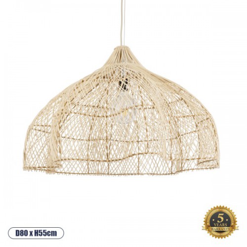 GloboStar® ADEJE 02211 Boho Φωτιστικό Οροφής Μονόφωτο 1 x E27 AC220-240V IP20 - Φ80 x Υ55cm - Μπεζ Ξύλινο Μπαμπού Πλέγμα Καμπάνα - 5 Χρόνια Εγγύηση Διακόσμηση - Φως - Χαλιά GloboStar® ADEJE 02211 Boho Φωτιστικό Οροφής Μονόφωτο 1 x E27 AC220-240V IP20 - Φ80 x Υ55cm - Μπεζ Ξύλινο Μπαμπού Πλέγμα Καμπάνα - 5 Χρόνια Εγγύηση Διακόσμηση - Φως - Χαλιά