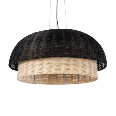 GLOBOSTAR® CORSICA 02216 Boho Κρεμαστό Φωτιστικό Οροφής με Ντουί 1 x E27 AC 220-240V IP20 - Μαύρο & Μπεζ - Μ70 x Π70 x Υ35cm GLOBOSTAR® CORSICA 02216 Boho Κρεμαστό Φωτιστικό Οροφής με Ντουί 1 x E27 AC 220-240V IP20 - Μαύρο & Μπεζ - Μ70 x Π70 x Υ35cm