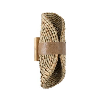 GLOBOSTAR® GUAVA 02222 Boho Φωτιστικό Τοίχου - Απλίκα με Ντουί 2 x G9 AC 220-240V IP20 - Μπεζ & Καφέ - Μ11 x Π13 x Υ30cm GLOBOSTAR® GUAVA 02222 Boho Φωτιστικό Τοίχου - Απλίκα με Ντουί 2 x G9 AC 220-240V IP20 - Μπεζ & Καφέ - Μ11 x Π13 x Υ30cm