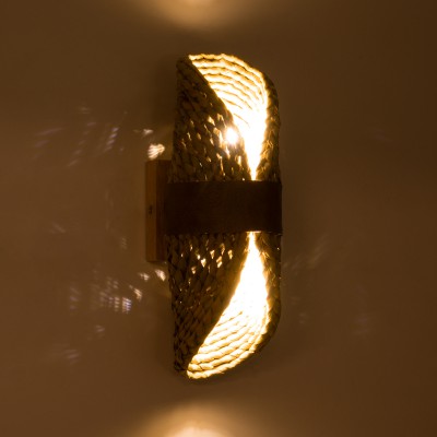 GloboStar® GUAVA 02222 Boho Φωτιστικό Τοίχου - Απλίκα Δίφωτο 2 x G9 AC220-240V IP20 - Μ11 x Π13 x Υ30cm - Μπεζ Ξύλινο Μπαμπού Πλέγμα - 5 Χρόνια Εγγύηση Διακόσμηση - Φως - Χαλιά GloboStar® GUAVA 02222 Boho Φωτιστικό Τοίχου - Απλίκα Δίφωτο 2 x G9 AC220-240V IP20 - Μ11 x Π13 x Υ30cm - Μπεζ Ξύλινο Μπαμπού Πλέγμα - 5 Χρόνια Εγγύηση Διακόσμηση - Φως - Χαλιά