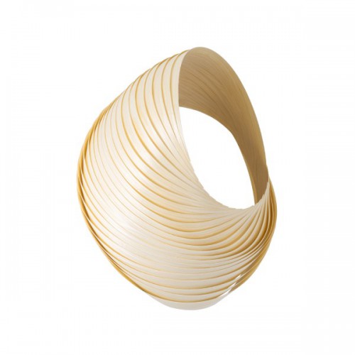 GloboStar® SALREL 02224 Boho Φωτιστικό Τοίχου - Απλίκα Μονόφωτο 1 x E27 AC 220-240V IP20 - Μ30 x Π22 x Υ38cm - Μπεζ Λεπτό Φύλλο Ξύλου Πλέγμα - 5 Χρόνια Εγγύηση Διακόσμηση - Φως - Χαλιά