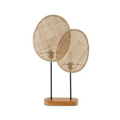 GLOBOSTAR® AZUL 02231 Boho Επιτραπέζιο Φωτιστικό Πορτατίφ με Ντουί 2 x E27 AC 220-240V IP20 - Μπεζ & Μαύρο - Μ45 x Π11 x Υ75cm GLOBOSTAR® AZUL 02231 Boho Επιτραπέζιο Φωτιστικό Πορτατίφ με Ντουί 2 x E27 AC 220-240V IP20 - Μπεζ & Μαύρο - Μ45 x Π11 x Υ75cm