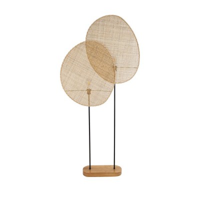 GLOBOSTAR® AZUL 02232 Boho Επιδαπέδιο Φωτιστικό με Ντουί 2 x E27 AC 220-240V IP20 - Μπεζ & Μαύρο - Μ90 x Π17 x Υ170cm GLOBOSTAR® AZUL 02232 Boho Επιδαπέδιο Φωτιστικό με Ντουί 2 x E27 AC 220-240V IP20 - Μπεζ & Μαύρο - Μ90 x Π17 x Υ170cm