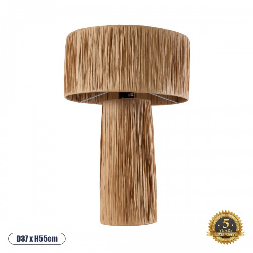 GloboStar® NASSAU 02233 Boho Επιτραπέζιο Φωτιστικό Μονόφωτο 1 x E27 AC220-240V IP20 - Φ37 x Υ55cm - Καφέ Φυσική Ράφια Νήμα Πλέγμα Καμπάνα - 5 Χρόνια Εγγύηση Διακόσμηση - Φως - Χαλιά GloboStar® NASSAU 02233 Boho Επιτραπέζιο Φωτιστικό Μονόφωτο 1 x E27 AC220-240V IP20 - Φ37 x Υ55cm - Καφέ Φυσική Ράφια Νήμα Πλέγμα Καμπάνα - 5 Χρόνια Εγγύηση Διακόσμηση - Φως - Χαλιά