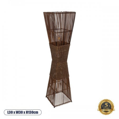 GloboStar® PALMA 02275 Boho Επιδαπέδιο Φωτιστικό Μονόφωτο 1 x E27 AC220-240V IP20 - Μ30 x Π30 x Υ130cm - Καφέ Ξύλινο Μπαμπού Πλέγμα - 5 Χρόνια Εγγύηση Διακόσμηση - Φως - Χαλιά GloboStar® PALMA 02275 Boho Επιδαπέδιο Φωτιστικό Μονόφωτο 1 x E27 AC220-240V IP20 - Μ30 x Π30 x Υ130cm - Καφέ Ξύλινο Μπαμπού Πλέγμα - 5 Χρόνια Εγγύηση Διακόσμηση - Φως - Χαλιά