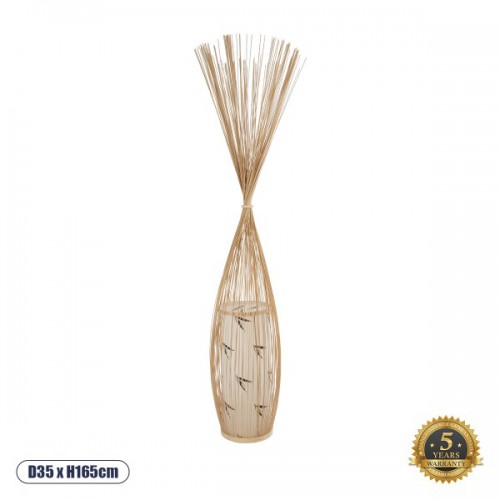 GloboStar® PORTONOVO S-02276 Boho Επιδαπέδιο Φωτιστικό Μονόφωτο 1 x E27 AC220-240V IP20 - Φ35 x Υ165cm - Μπεζ Ξύλινο Πλέγμα - 5 Χρόνια Εγγύηση Διακόσμηση - Φως - Χαλιά GloboStar® PORTONOVO S-02276 Boho Επιδαπέδιο Φωτιστικό Μονόφωτο 1 x E27 AC220-240V IP20 - Φ35 x Υ165cm - Μπεζ Ξύλινο Πλέγμα - 5 Χρόνια Εγγύηση Διακόσμηση - Φως - Χαλιά