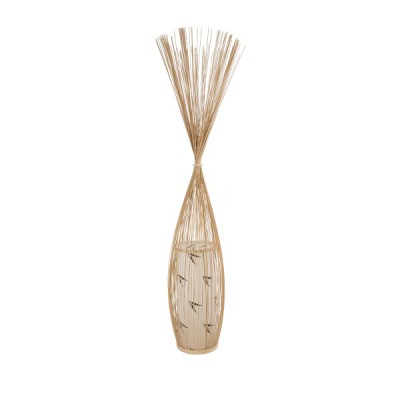 GLOBOSTAR® PORTONOVO S-02276 Boho Επιδαπέδιο Φωτιστικό με Ντουί 1 x E27 AC 220-240V IP20 - Μπεζ - Μ35 x Π35 x Υ165cm