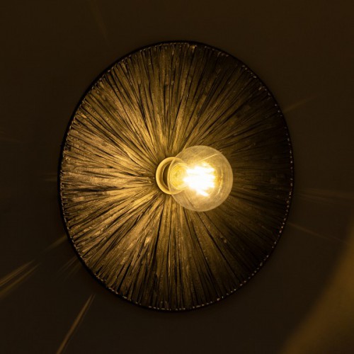 GloboStar® COLOMBO 02279 Boho Φωτιστικό Τοίχου - Απλίκα Μονόφωτο 1 x E27 AC 220-240V IP20 - Φ40 x Υ4.5cm - Μαύρη Φυσική Ράφια Άχυρο Πλέγμα - 5 Χρόνια Εγγύηση Διακόσμηση - Φως - Χαλιά GloboStar® COLOMBO 02279 Boho Φωτιστικό Τοίχου - Απλίκα Μονόφωτο 1 x E27 AC 220-240V IP20 - Φ40 x Υ4.5cm - Μαύρη Φυσική Ράφια Άχυρο Πλέγμα - 5 Χρόνια Εγγύηση Διακόσμηση - Φως - Χαλιά