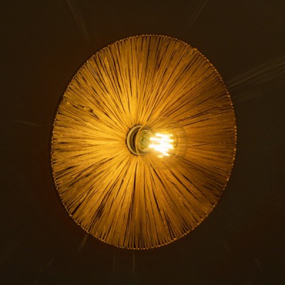 GloboStar® COLOMBO 02283 Boho Φωτιστικό Τοίχου - Απλίκα Μονόφωτο 1 x E27 AC 220-240V IP20 - Φ40 x Υ4.5cm - Μπεζ Καφέ Φυσική Ράφια Άχυρο Πλέγμα - 5 Χρόνια Εγγύηση Διακόσμηση - Φως - Χαλιά GloboStar® COLOMBO 02283 Boho Φωτιστικό Τοίχου - Απλίκα Μονόφωτο 1 x E27 AC 220-240V IP20 - Φ40 x Υ4.5cm - Μπεζ Καφέ Φυσική Ράφια Άχυρο Πλέγμα - 5 Χρόνια Εγγύηση Διακόσμηση - Φως - Χαλιά