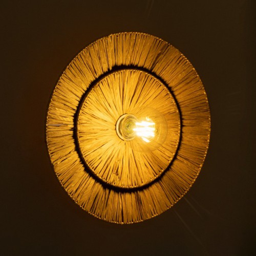 GloboStar® COLOMBO 02284 Boho Φωτιστικό Τοίχου - Απλίκα Μονόφωτο 1 x E27 AC 220-240V IP20 - Φ40 x Υ4.5cm - Μπεζ Καφέ Φυσική Ράφια Άχυρο Πλέγμα - 5 Χρόνια Εγγύηση Διακόσμηση - Φως - Χαλιά GloboStar® COLOMBO 02284 Boho Φωτιστικό Τοίχου - Απλίκα Μονόφωτο 1 x E27 AC 220-240V IP20 - Φ40 x Υ4.5cm - Μπεζ Καφέ Φυσική Ράφια Άχυρο Πλέγμα - 5 Χρόνια Εγγύηση Διακόσμηση - Φως - Χαλιά