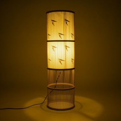 GloboStar® FALKLAND 02307 Boho Επιδαπέδιο Φωτιστικό Μονόφωτο 1 x E27 AC220-240V IP20 - Φ30 x Υ100cm - Λευκό Υφασμάτινο με Μάυρες Λεπτομέρειες και Μπεζ Ξύλινο Μπαμπού Πλέγμα - 5 Χρόνια Εγγύηση Διακόσμηση - Φως - Χαλιά GloboStar® FALKLAND 02307 Boho Επιδαπέδιο Φωτιστικό Μονόφωτο 1 x E27 AC220-240V IP20 - Φ30 x Υ100cm - Λευκό Υφασμάτινο με Μάυρες Λεπτομέρειες και Μπεζ Ξύλινο Μπαμπού Πλέγμα - 5 Χρόνια Εγγύηση Διακόσμηση - Φως - Χαλιά