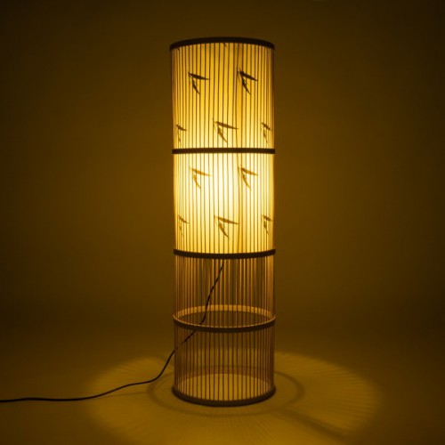 GloboStar® FALKLAND 02307 Boho Επιδαπέδιο Φωτιστικό Μονόφωτο 1 x E27 AC220-240V IP20 - Φ30 x Υ100cm - Λευκό Υφασμάτινο με Μάυρες Λεπτομέρειες και Μπεζ Ξύλινο Μπαμπού Πλέγμα - 5 Χρόνια Εγγύηση Διακόσμηση - Φως - Χαλιά GloboStar® FALKLAND 02307 Boho Επιδαπέδιο Φωτιστικό Μονόφωτο 1 x E27 AC220-240V IP20 - Φ30 x Υ100cm - Λευκό Υφασμάτινο με Μάυρες Λεπτομέρειες και Μπεζ Ξύλινο Μπαμπού Πλέγμα - 5 Χρόνια Εγγύηση Διακόσμηση - Φως - Χαλιά
