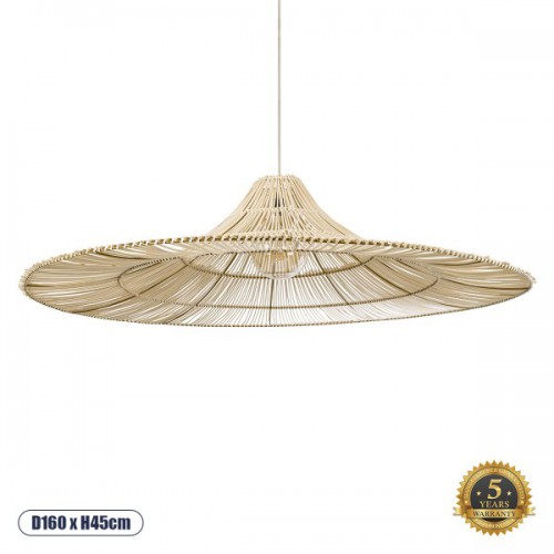 GloboStar® PALERMO 02311 Boho Κρεμαστό Φωτιστικό Οροφής Μονόφωτο 1 x E27 AC220-240V IP20 - Φ160 x Υ45cm - Μπεζ Ξύλινο Μπαμπού Πλέγμα - 5 Χρόνια Εγγύηση Διακόσμηση - Φως - Χαλιά GloboStar® PALERMO 02311 Boho Κρεμαστό Φωτιστικό Οροφής Μονόφωτο 1 x E27 AC220-240V IP20 - Φ160 x Υ45cm - Μπεζ Ξύλινο Μπαμπού Πλέγμα - 5 Χρόνια Εγγύηση Διακόσμηση - Φως - Χαλιά