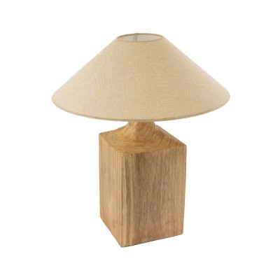 GLOBOSTAR® LAFRONTERA 02313 Boho Επιτραπέζιο Φωτιστικό Πορτατίφ με Ντουί 1 x E27 AC 220-240V IP20 - Μπεζ - Μ50 x Μ50 x Υ60cm