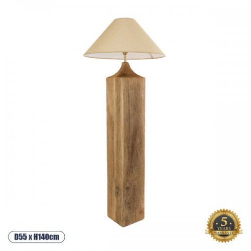 GloboStar® LAFRONTERA 02314 Μοντέρνο Επιδαπέδιο Φωτιστικό Μονόφωτο 1 x E27 AC220-240V IP20 - Φ55 x Υ140cm - Μπεζ Ξύλινο Καμπάνα - 5 Χρόνια Εγγύηση Διακόσμηση - Φως - Χαλιά GloboStar® LAFRONTERA 02314 Μοντέρνο Επιδαπέδιο Φωτιστικό Μονόφωτο 1 x E27 AC220-240V IP20 - Φ55 x Υ140cm - Μπεζ Ξύλινο Καμπάνα - 5 Χρόνια Εγγύηση Διακόσμηση - Φως - Χαλιά