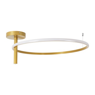 GloboStar® VERONA 61225 Φωτιστικό Οροφής Δαχτυλίδι-Κύκλος LED CCT 36W 4032lm 360° AC 220-240V - Εναλλαγή Φωτισμού μέσω Διακόπτη On/Off All In One Ψυχρό 6000k+Φυσικό 4500k+Θερμό 2700K Φ60 x Υ23cm - Χρυσό Βούρτσας - 3 Χρόνια Εγγύηση Διακόσμηση - Φως - Χαλιά GloboStar® VERONA 61225 Φωτιστικό Οροφής Δαχτυλίδι-Κύκλος LED CCT 36W 4032lm 360° AC 220-240V - Εναλλαγή Φωτισμού μέσω Διακόπτη On/Off All In One Ψυχρό 6000k+Φυσικό 4500k+Θερμό 2700K Φ60 x Υ23cm - Χρυσό Βούρτσας - 3 Χρόνια Εγγύηση Διακόσμηση - Φως - Χαλιά
