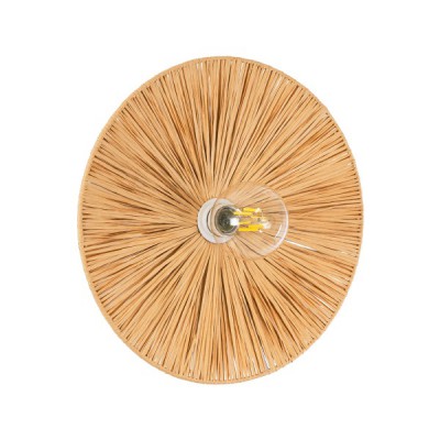 GLOBOSTAR® COLOMBO 02277 Boho Φωτιστικό Τοίχου - Απλίκα με Ντουί 1 x E27 AC 220-240V IP20 - Μπεζ - Μ40 x Π40 x Υ9cm