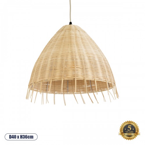 GloboStar® AQUATIC 01742 Boho Κρεμαστό Φωτιστικό Οροφής Μονόφωτο 1 x E27 AC220-240V IP20 - Φ40 x Υ36cm - Μπεζ Ξύλινο Μπαμπού Πλέγμα Καμπάνα - 5 Χρόνια Εγγύηση Διακόσμηση - Φως - Χαλιά GloboStar® AQUATIC 01742 Boho Κρεμαστό Φωτιστικό Οροφής Μονόφωτο 1 x E27 AC220-240V IP20 - Φ40 x Υ36cm - Μπεζ Ξύλινο Μπαμπού Πλέγμα Καμπάνα - 5 Χρόνια Εγγύηση Διακόσμηση - Φως - Χαλιά