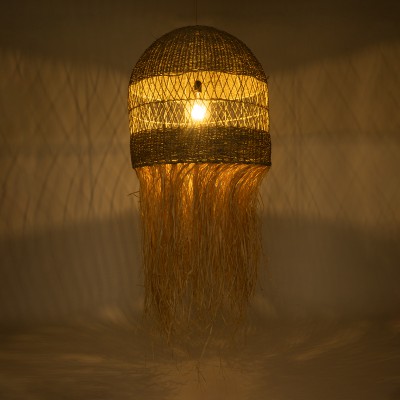 GloboStar® SAINTLUCIA 02161 Boho Κρεμαστό Φωτιστικό Οροφής Μονόφωτο 1 x E27 AC220-240V IP20 - Φ66 x Υ120cm - Χακί Σχοινί με Μπεζ Φυσική Ράφια Νήμα Πλεγμα Καμπάνα - 5 Χρόνια Εγγύηση Διακόσμηση - Φως - Χαλιά GloboStar® SAINTLUCIA 02161 Boho Κρεμαστό Φωτιστικό Οροφής Μονόφωτο 1 x E27 AC220-240V IP20 - Φ66 x Υ120cm - Χακί Σχοινί με Μπεζ Φυσική Ράφια Νήμα Πλεγμα Καμπάνα - 5 Χρόνια Εγγύηση Διακόσμηση - Φως - Χαλιά