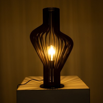 GloboStar® MIHIRO 02177 Boho Επιτραπέζιο Φωτιστικό Πορτατίφ Μονόφωτο 1 x E27 IP20 Καφέ Ξύλο με Μαύρο Μέταλλο - Μ33 x Π33 x Υ57cm GloboStar® MIHIRO 02177 Boho Επιτραπέζιο Φωτιστικό Πορτατίφ Μονόφωτο 1 x E27 IP20 Καφέ Ξύλο με Μαύρο Μέταλλο - Μ33 x Π33 x Υ57cm