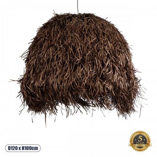 GLOBOSTAR® GUADELOUPE 02295 Boho Κρεμαστό Φωτιστικό Οροφής με Ντουί 1 x E27 AC 220-240V IP20 - Καφέ - Μ120 x Π120 x Υ100cm GLOBOSTAR® GUADELOUPE 02295 Boho Κρεμαστό Φωτιστικό Οροφής με Ντουί 1 x E27 AC 220-240V IP20 - Καφέ - Μ120 x Π120 x Υ100cm