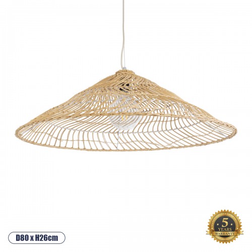GloboStar® KAIA 02347 Boho Κρεμαστό Φωτιστικό Οροφής Μονόφωτο 1 x E27 AC220-240V IP20 - Φ80 x Υ26cm - Μπεζ Ξύλινο Μπαμπού Πλέγμα Καμπάνα - 5 Χρόνια Εγγύηση Διακόσμηση - Φως - Χαλιά GloboStar® KAIA 02347 Boho Κρεμαστό Φωτιστικό Οροφής Μονόφωτο 1 x E27 AC220-240V IP20 - Φ80 x Υ26cm - Μπεζ Ξύλινο Μπαμπού Πλέγμα Καμπάνα - 5 Χρόνια Εγγύηση Διακόσμηση - Φως - Χαλιά