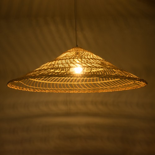 GloboStar® KAIA 02348 Boho Κρεμαστό Φωτιστικό Οροφής Μονόφωτο 1 x E27 AC220-240V IP20 - Φ100 x Υ30cm - Μπεζ Ξύλινο Μπαμπού Πλέγμα Καμπάνα - 5 Χρόνια Εγγύηση Διακόσμηση - Φως - Χαλιά GloboStar® KAIA 02348 Boho Κρεμαστό Φωτιστικό Οροφής Μονόφωτο 1 x E27 AC220-240V IP20 - Φ100 x Υ30cm - Μπεζ Ξύλινο Μπαμπού Πλέγμα Καμπάνα - 5 Χρόνια Εγγύηση Διακόσμηση - Φως - Χαλιά