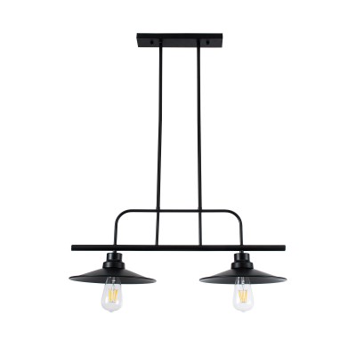 GLOBOSTAR® REGAL 01007 Vintage Φωτιστικό Οροφής με Ντουί 2 x E27 AC 220-240V IP20 - Μαύρο - Μ67 x Π26 x Υ85cm GLOBOSTAR® REGAL 01007 Vintage Φωτιστικό Οροφής με Ντουί 2 x E27 AC 220-240V IP20 - Μαύρο - Μ67 x Π26 x Υ85cm
