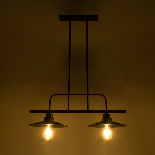 GLOBOSTAR® REGAL 01007 Vintage Φωτιστικό Οροφής με Ντουί 2 x E27 AC 220-240V IP20 - Μαύρο - Μ67 x Π26 x Υ85cm GLOBOSTAR® REGAL 01007 Vintage Φωτιστικό Οροφής με Ντουί 2 x E27 AC 220-240V IP20 - Μαύρο - Μ67 x Π26 x Υ85cm