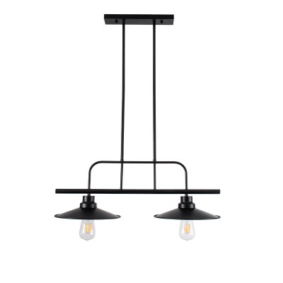 GloboStar® REGAL 01007 Vintage Industrial Φωτιστικό Οροφής Δίφωτο Μαύρο Μεταλλικό Ράγα Μ67 x Π26 x Υ85cm Διακόσμηση - Φωτισμός - Χαλιά GloboStar® REGAL 01007 Vintage Industrial Φωτιστικό Οροφής Δίφωτο Μαύρο Μεταλλικό Ράγα Μ67 x Π26 x Υ85cm Διακόσμηση - Φωτισμός - Χαλιά