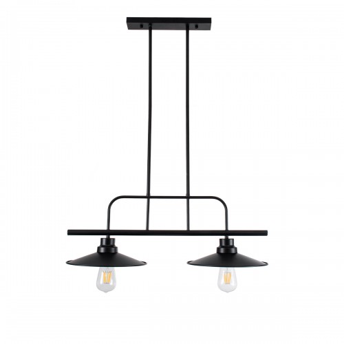 GloboStar® REGAL 01007 Vintage Industrial Φωτιστικό Οροφής Δίφωτο Μαύρο Μεταλλικό Ράγα Μ67 x Π26 x Υ85cm Διακόσμηση - Φωτισμός - Χαλιά GloboStar® REGAL 01007 Vintage Industrial Φωτιστικό Οροφής Δίφωτο Μαύρο Μεταλλικό Ράγα Μ67 x Π26 x Υ85cm Διακόσμηση - Φωτισμός - Χαλιά